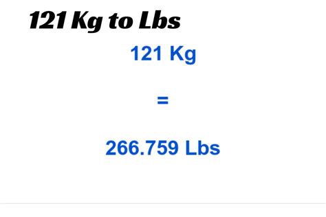 121 kg to lbs